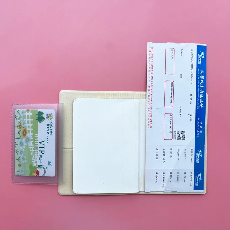 2pcs/Set Passport Holder Luggage Tag Travel Passport Protective Cover Suitcase Label Name ID Address Holder Travel Accessories