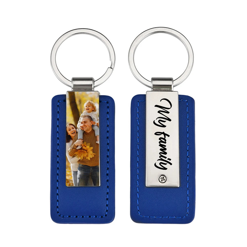 Customized Double-Sided Leather Alloy Luggage Tag With Photo And Text Gift For Family Friends And Loved Ones Custom Luggage Tag