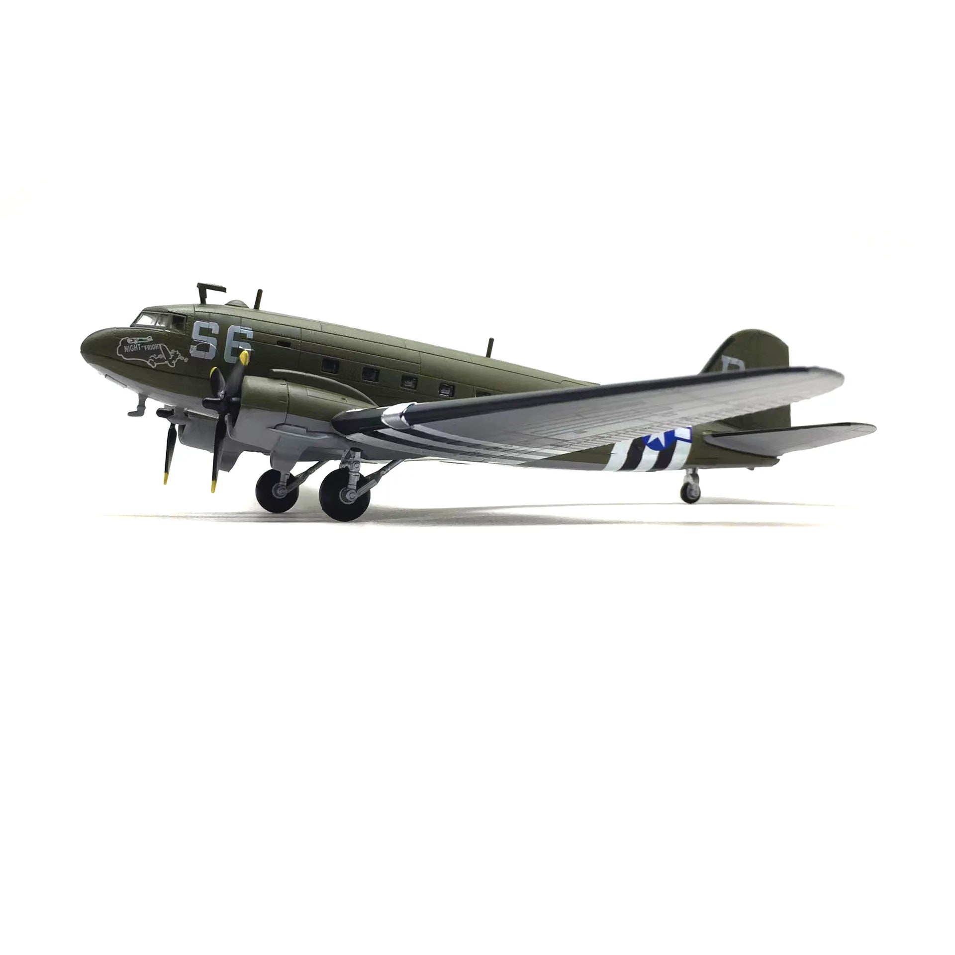 1:100 Scale Douglas C-47 Dc3 Transport Fighter Simulation Alloy Aircraft Model
