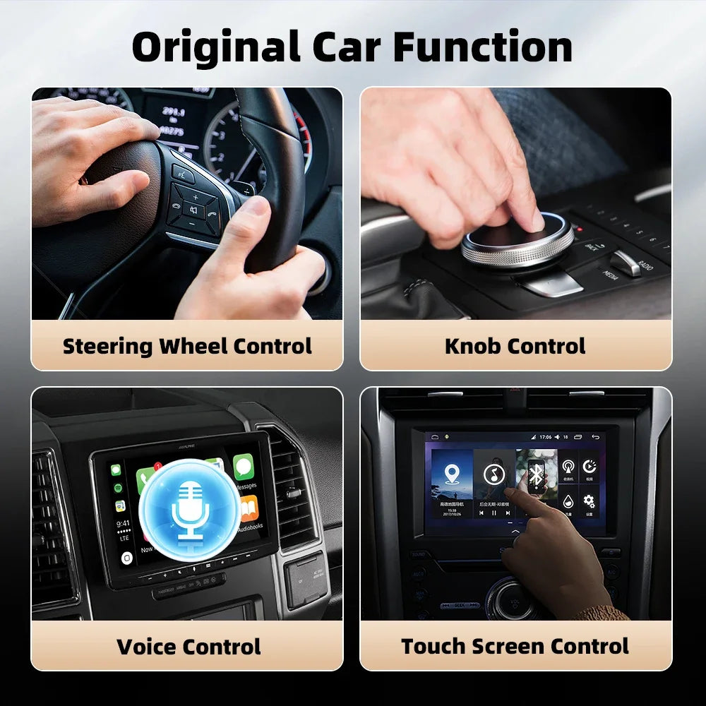 2025 New Wireless CarPlay & Android Auto Adapter – Ultra-Compact | 5GHz WiFi & Bluetooth 5.0 | Voice Control | For Factory-Wired