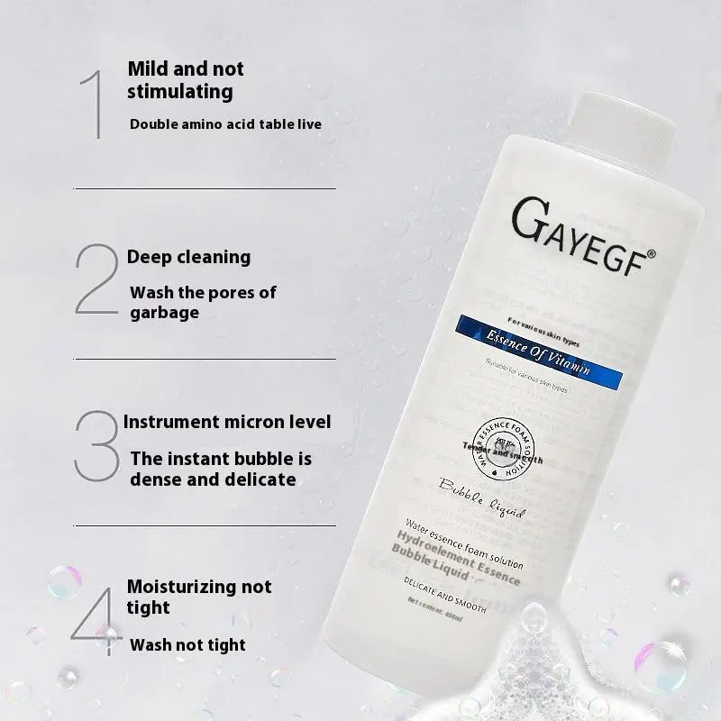400ml Magic Foam Oxygen Small Bubble Solution SPA Salon Essence Special Serum For Facial Skin Care Deep Cleaning & Moisturizing