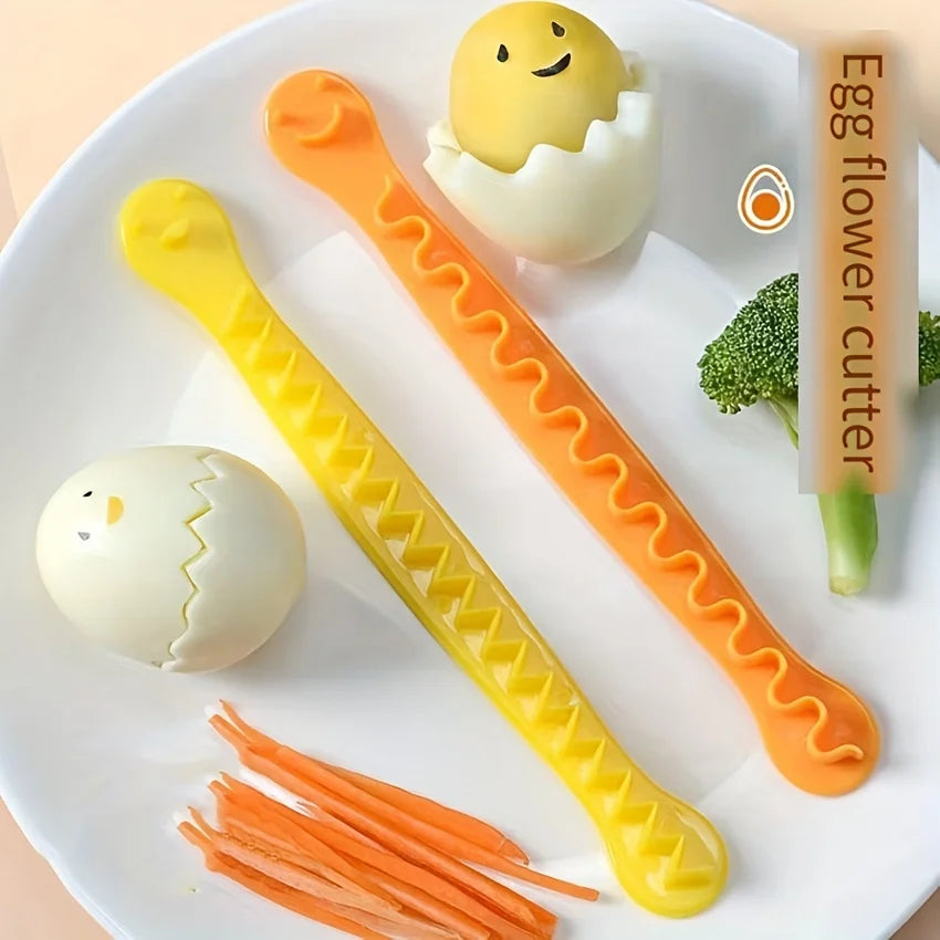 2/10pcs Carving Lace Egg Slicer Creative Egg Cutter Fancy Cooked Eggs Cutter Lace Flower Shaper Egg Tools Kitchen Accessories