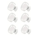 6pc Portable Toothbrush Head Cover Clear Plastic Dustproof Cap Case Breathable Toothbrush Protectors for Travel Home Office Use