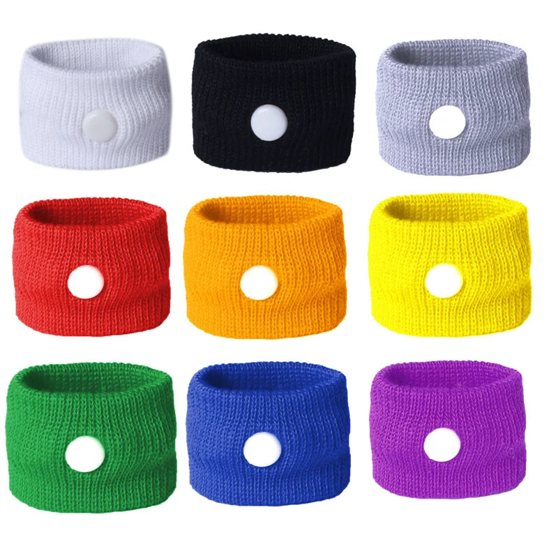 2Pcs Travel Sports Sickness Wristbands Carsickness Seasick Anti Nausea Wrist Bands Sickness Strap Bracelet Band Car Accessories