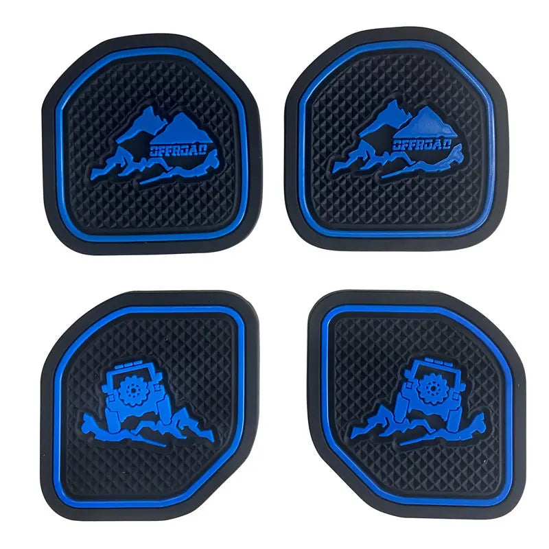 Non-Slip Car Cup Coaster Slot Pad for Jeep Wrangler Jl Jlu 2020-2023 Year Anti-Slip Mat Pocket Mat Interior Cup Holder Pad
