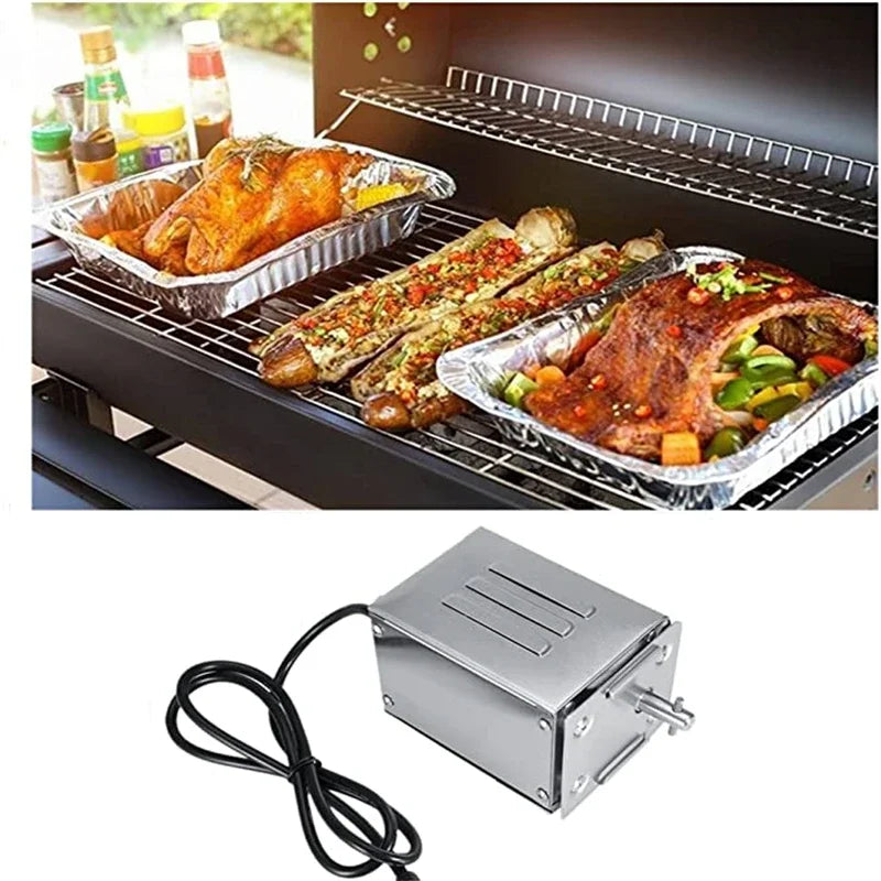 BBQ Grill Roaster Electric Motor Goat Pig Chicken BBQ Spit Rotisserie Outdoor Barbecue Accessories SP-S40 Stainless Steel