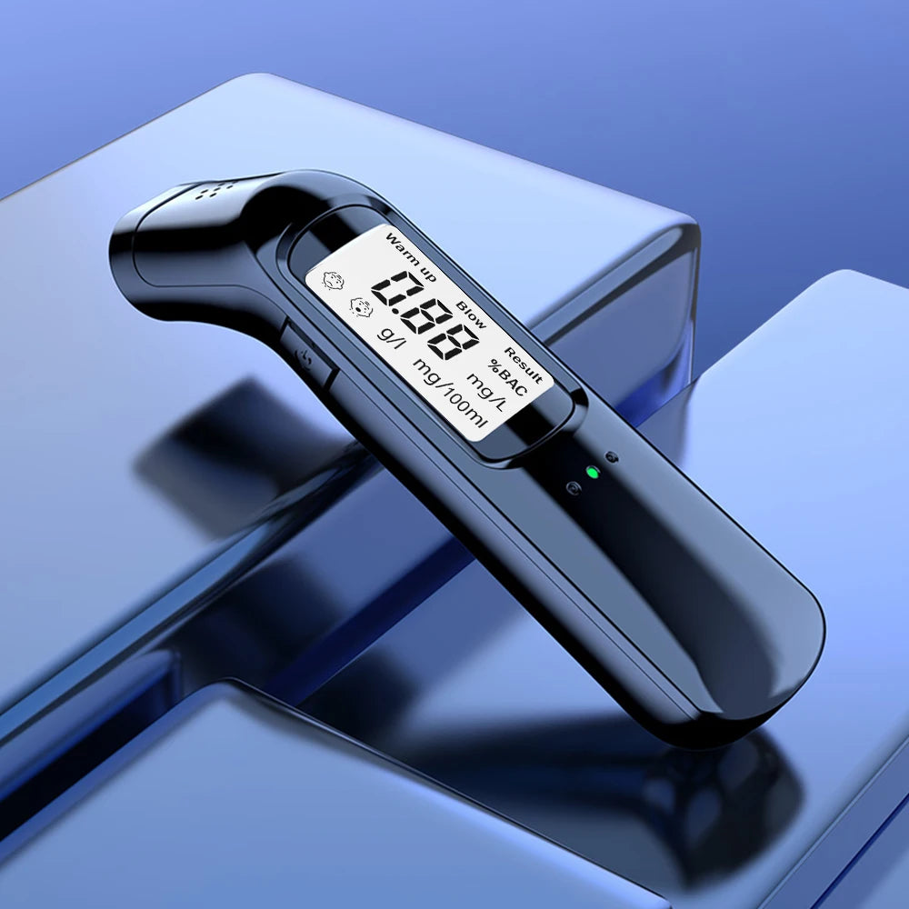 LCD Display Digital Alcohol Tester Professional Alcohol Detector Breath Rechargeable Breathalyzer Alcotester Drunk Driving Test