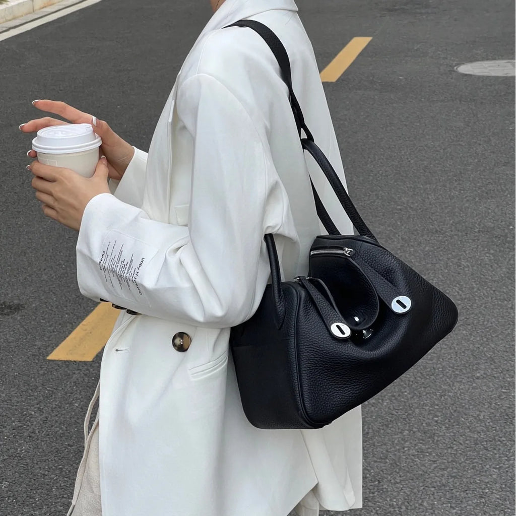 Genuine Leather Lindy Bag For Women TOGO Top Layer Cowhide Handbag Luxury Shoulder Tote Bag Commute