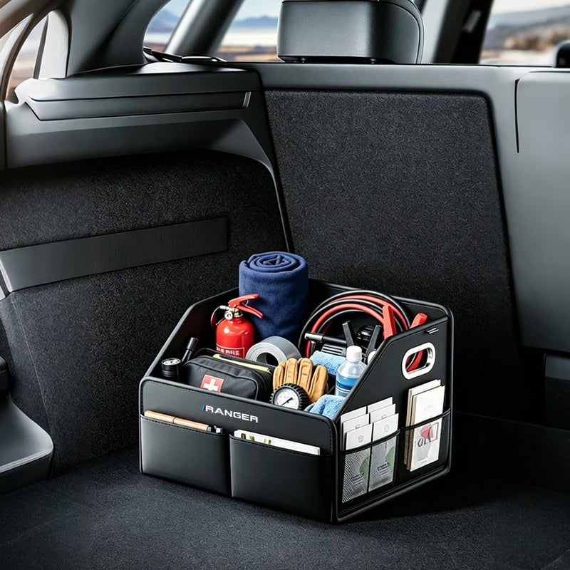 Car Trunk Storage Box For Ford Ranger T9 T7 T1 Raptor Stowing Tiding Storage Bag Car Storage Box & Organizer Auto Accessories