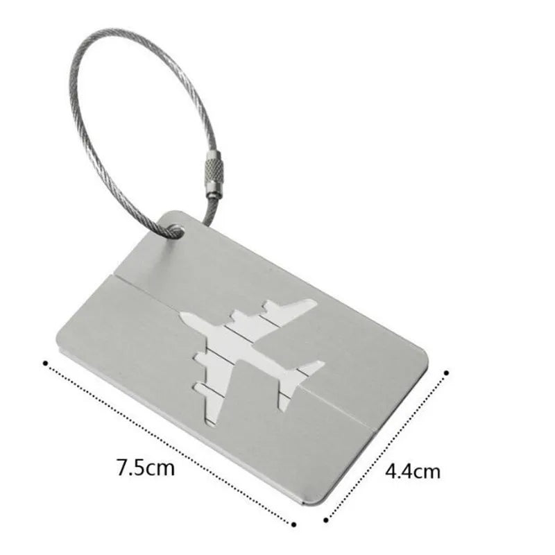 New Fashion Luggage Tags Aluminium Alloy Women Men Travel Luggage Suitcase Straps Baggage Name Label Holder Travel Accessories