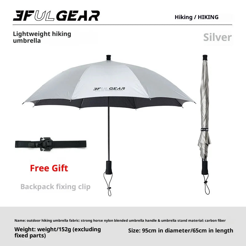 3F UL GEAR Ultra Light Hiking Umbrella, Rain and Rain Dual-use Hiking Sunscreen Umbrella