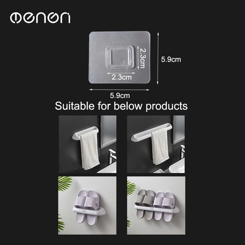 Mengni Adhesive Sticker for Toothbrush Holder Towel Rack Bathroom Kitchen Shelf Nail Free Strong Glue for Wall Non Punch Patch