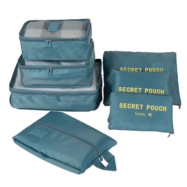 6/7 Piece Set Travel Storage Bag Large Capacity Luggage Clothes Sorting Organizer Set Suitcase Pouch Case Shoes Packing Cube Bag