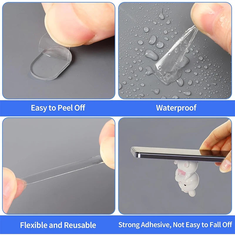 Double Sided Gel Glue Pad Adhesive Dots Fastener Strong Oval Self Adhesive Tape DIY Action Figures Carpet Poster Fixing Tape Pad