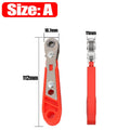 Stainless Steel Reversible Wrench Ratchet Screwdriver Bit Right Angle Manual Tools for Narrow Spaces Motorcycle Car Repair Kit