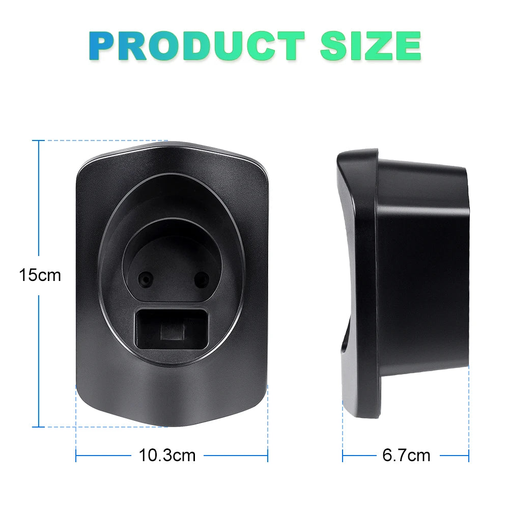 IPENGEN EV Charger Holder For Type 2/Type 1 j1772 Connector Socket Extra Protection Wallbox Electric Car Charging Cable Bracket