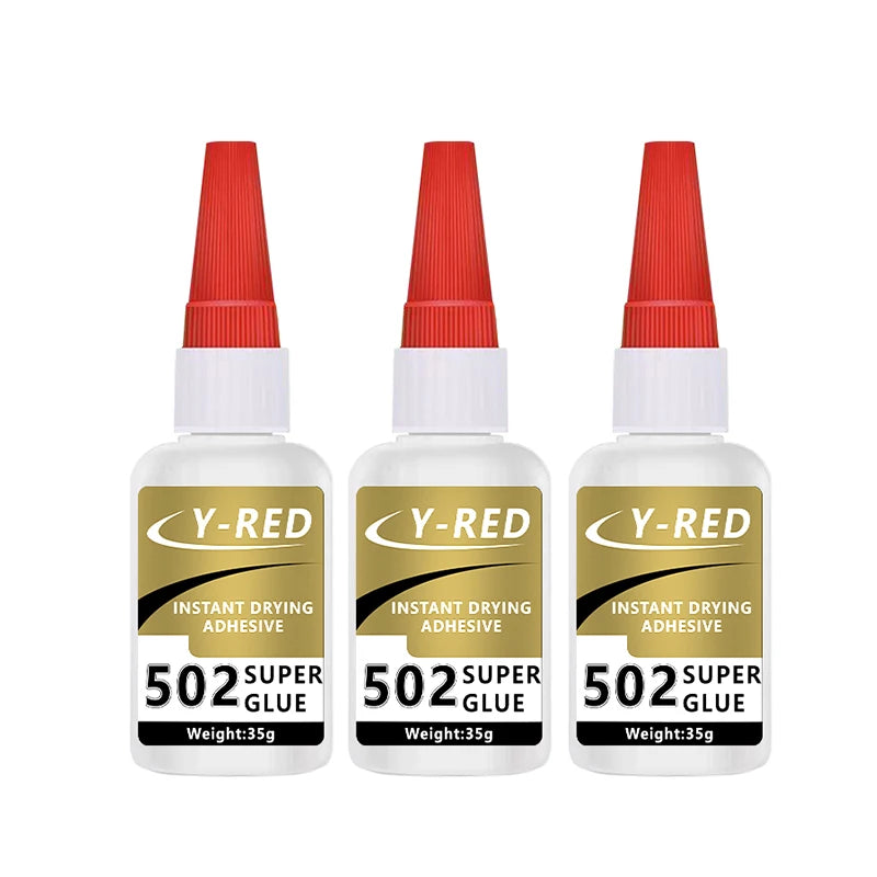502 Super Strong Quick-Drying Adhesive, Strong Bond Liquid Glue 30-50g for Leather, Rubber, Wood, Metal, Plastic & Toys