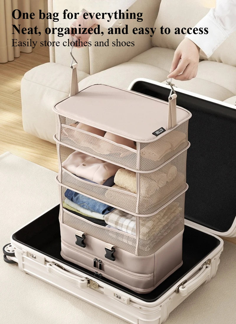 Multi-Functional Foldable Travel Organizer Bag: Versatile Storage for Clothes,Shoes,and Underwear | Perfect for Home and Travel