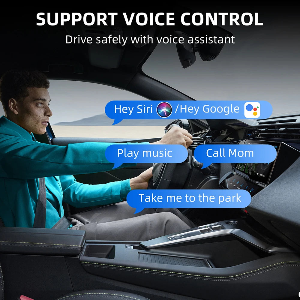 2026 Upgraded Wireless CarPlay Adapter& Android Auto Adapter, Mini&Stable CarPlay Wireless Dongle for iOS 10 Android 11and Above