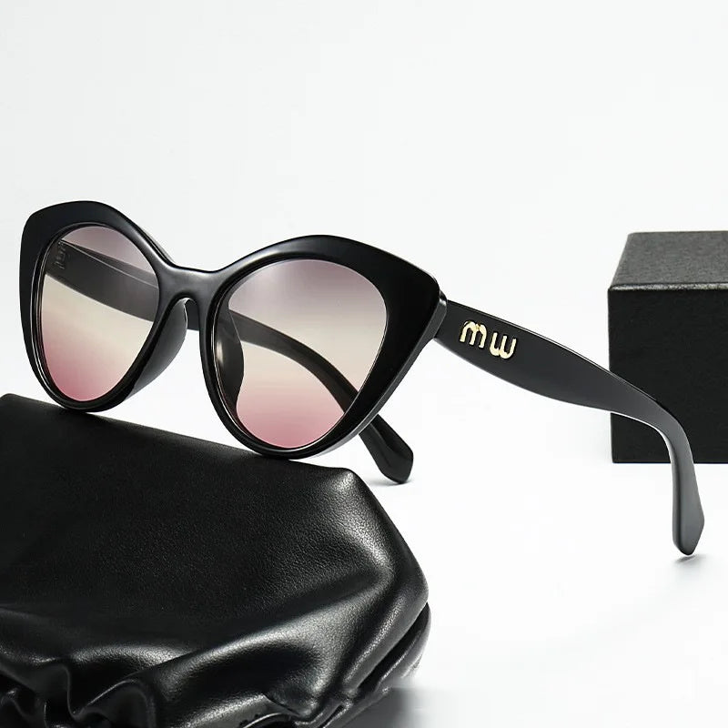 2025 Sexy Women MIU Style New High Quality Oval Metal Frame Sunglasses Luxury Brand Design Outdoor Leisure Fashion Sunglasses