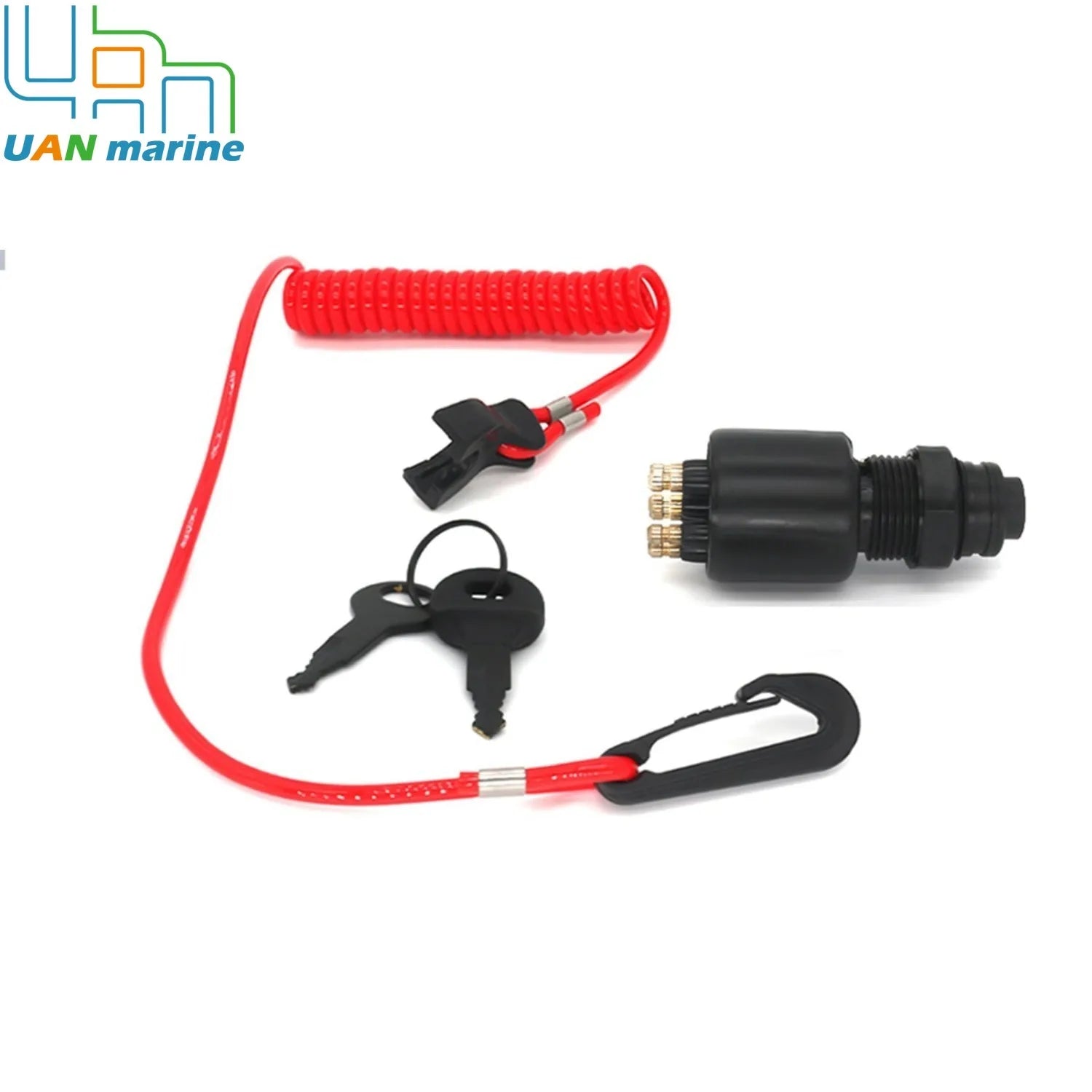 Ignition Switch Key w/Lanyard for OMC BRP Johnson Evinrude 5005801 Boat 1996-Up 175974 5005801
