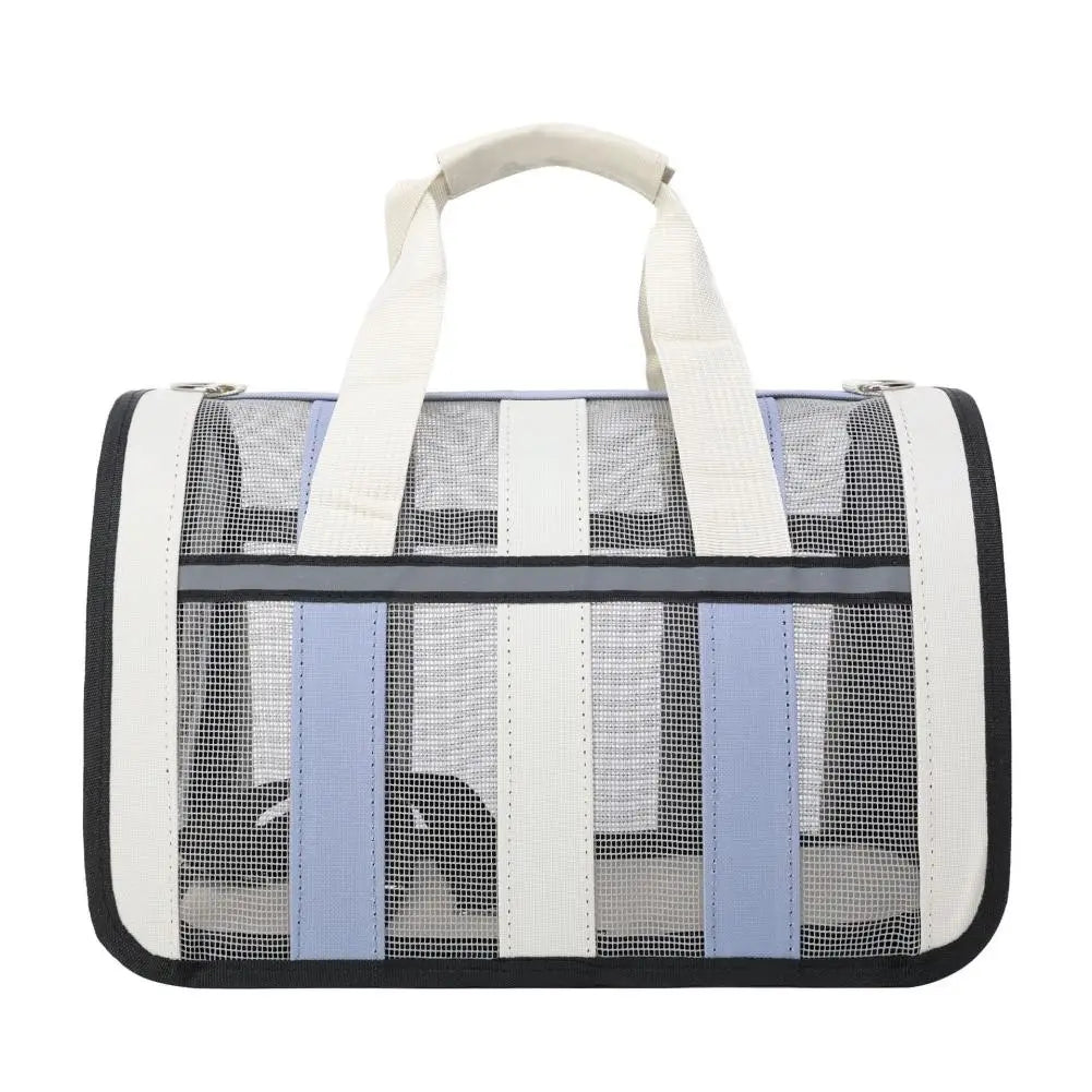 New Breathable Cat Outing Bag for Pet Dog, Summer Skew Straddle, Portable, Foldable, Small and Medium-sized Dog Cage
