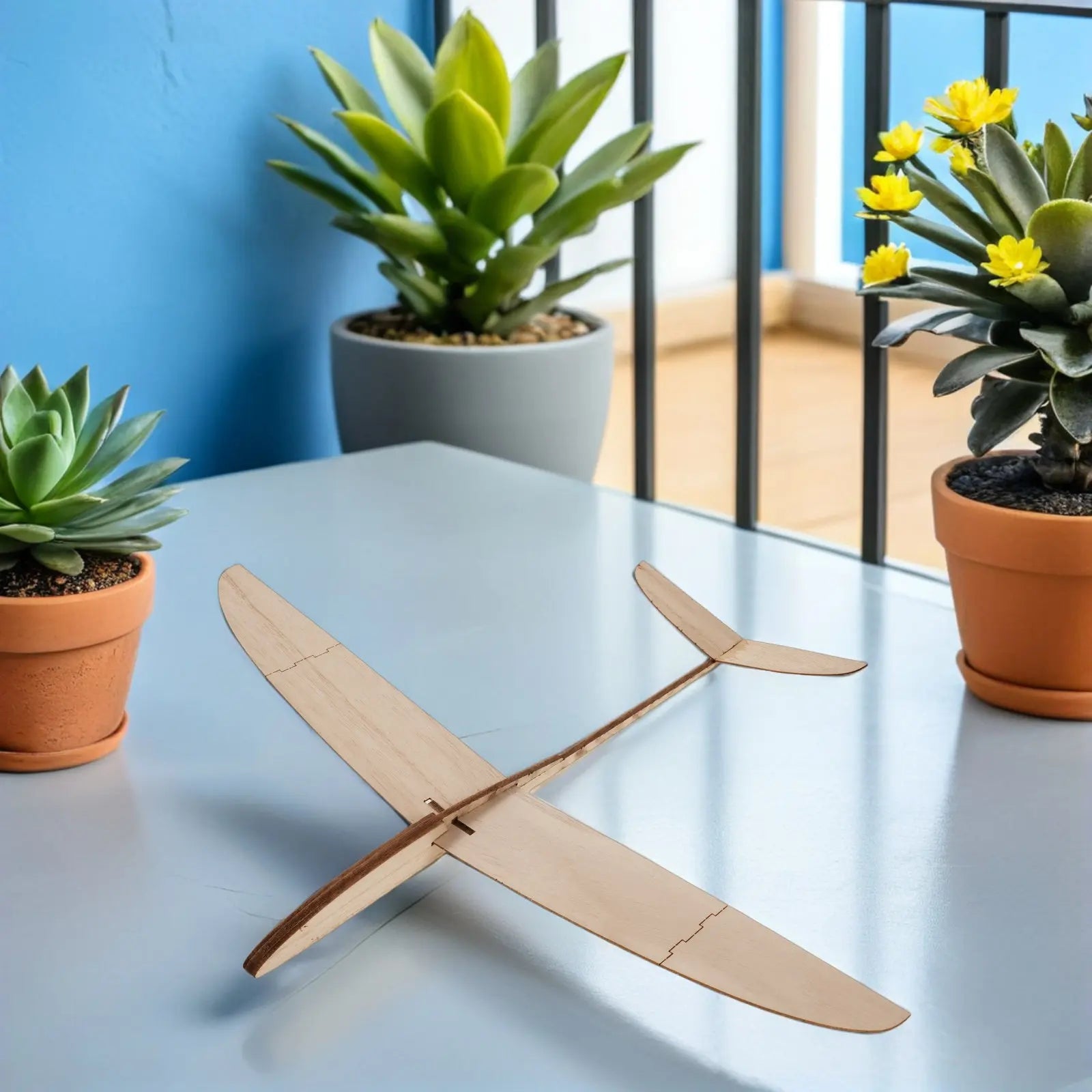 2Pcs Wood Airplane Gliders DIY Paintable Craft Set Handmade Wooden Glider Planes Kids Classroom Birthday Activity Flying Glider