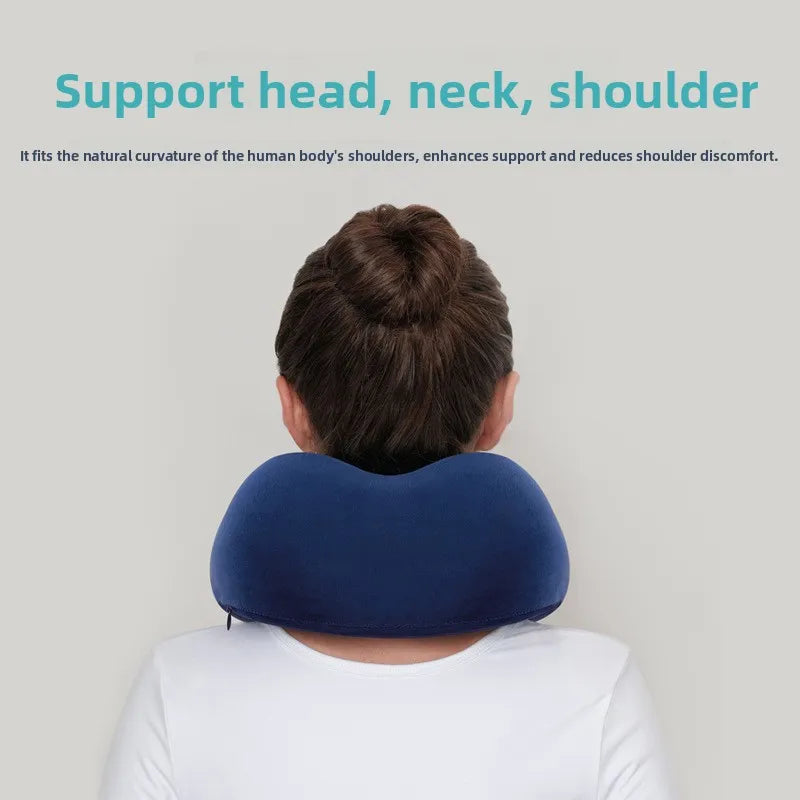U Shaped Memory Foam Neck Pillows Soft Travel Pillow Massage Neck Pillow Sleeping Airplane Pillow Cervical Healthcare Bedding