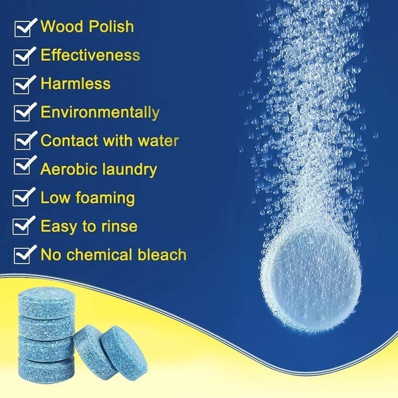 5/10/20Pcs Car Windscreen Wiper Effervescent Tablets Car Glass Solid Cleaner Toilet Cleaning Car Accessories