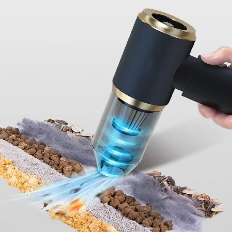 Car Vacuum Cleaner Strong Suction Mini Portable Wireless Vacuum Cleaners Powerful Cleaning Machine for Car Home Cleaning Machine