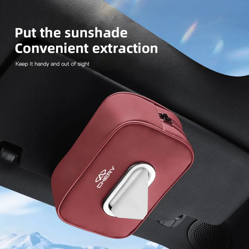 Car Tissue Storage Box Organizer Auto Accesories For Chery Tiggo 8 9 7 5 5X 3X Arrizo 8 5 Fulwin T9 A8 T8 T10 T6 A9 E05 QQ E5 E3