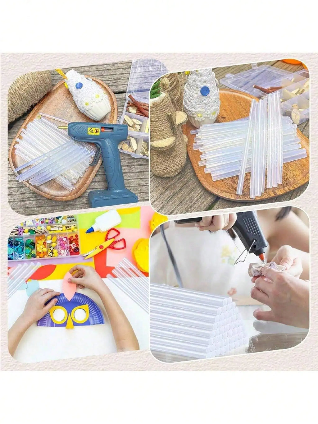 10pcs Hot Melt Glue Sticks, High Viscosity Adhesive For Household DIY, Melting Gun Glue Sticks Diameter 7mm/ Length 100mm, 150mm