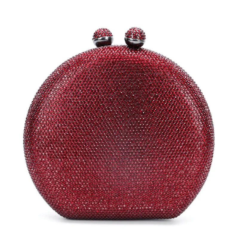 Women White Crystal Evening Clutches Bag Black/Silver Diamond Female Clutch Purse Lady Crossbody Small Party Phone Minaudiere