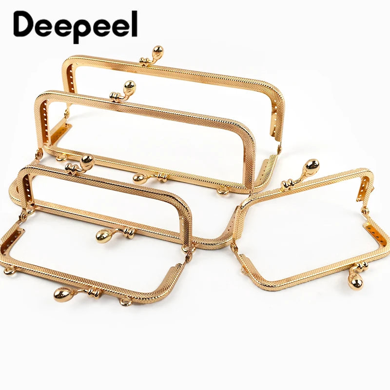 1/2/5Pcs 8.5-20cm Metal Gold Embossed Bag Handle Purse Frame Kiss Clasp for Women's Handbag Wallet DIY Handmade Bags Accessories