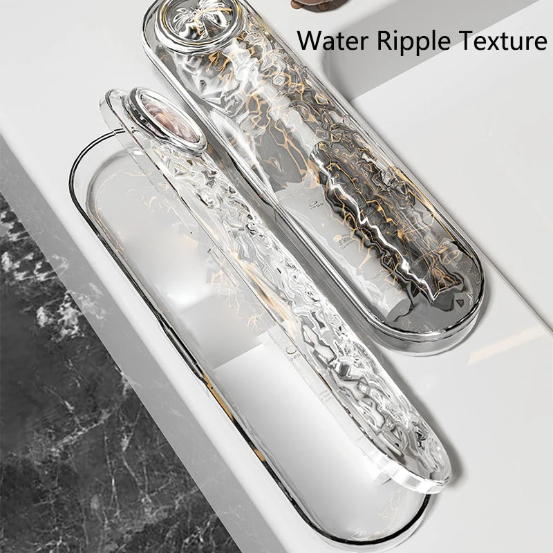 New Travel Homeuse Portable Toothbrush Storage Box Dustproof Toothbrush Boxes Cute Bowknot Water Ripple Tooth brush Cover Case