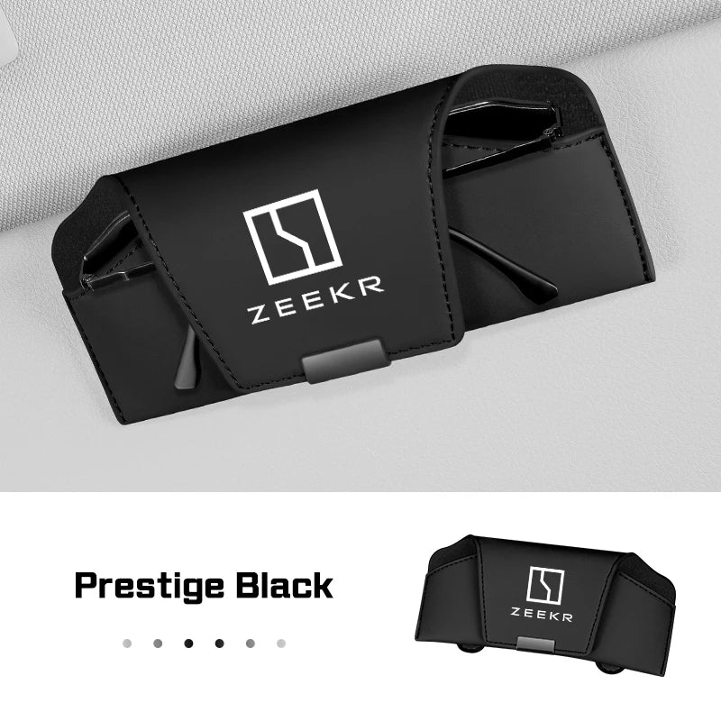 Sunglasses Box Magnetic Leather Car Visor Glasses Case For ZEEKR 001 007 009 X MIX 7X 9X M-Vision Glasses Case Car Accessories