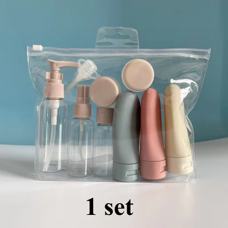 Travel Refillable Bottle Set | Shampoo and Shower Gel Empty Containers,Portable Skin Care Product Hand Cream Lotion Bottle.