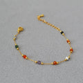 Stainless Steel Colorful Beads Bracelet For Women Gold Color Exquisite Vacation Style Wrist Chains Party Jewelry Gifts Wholesale