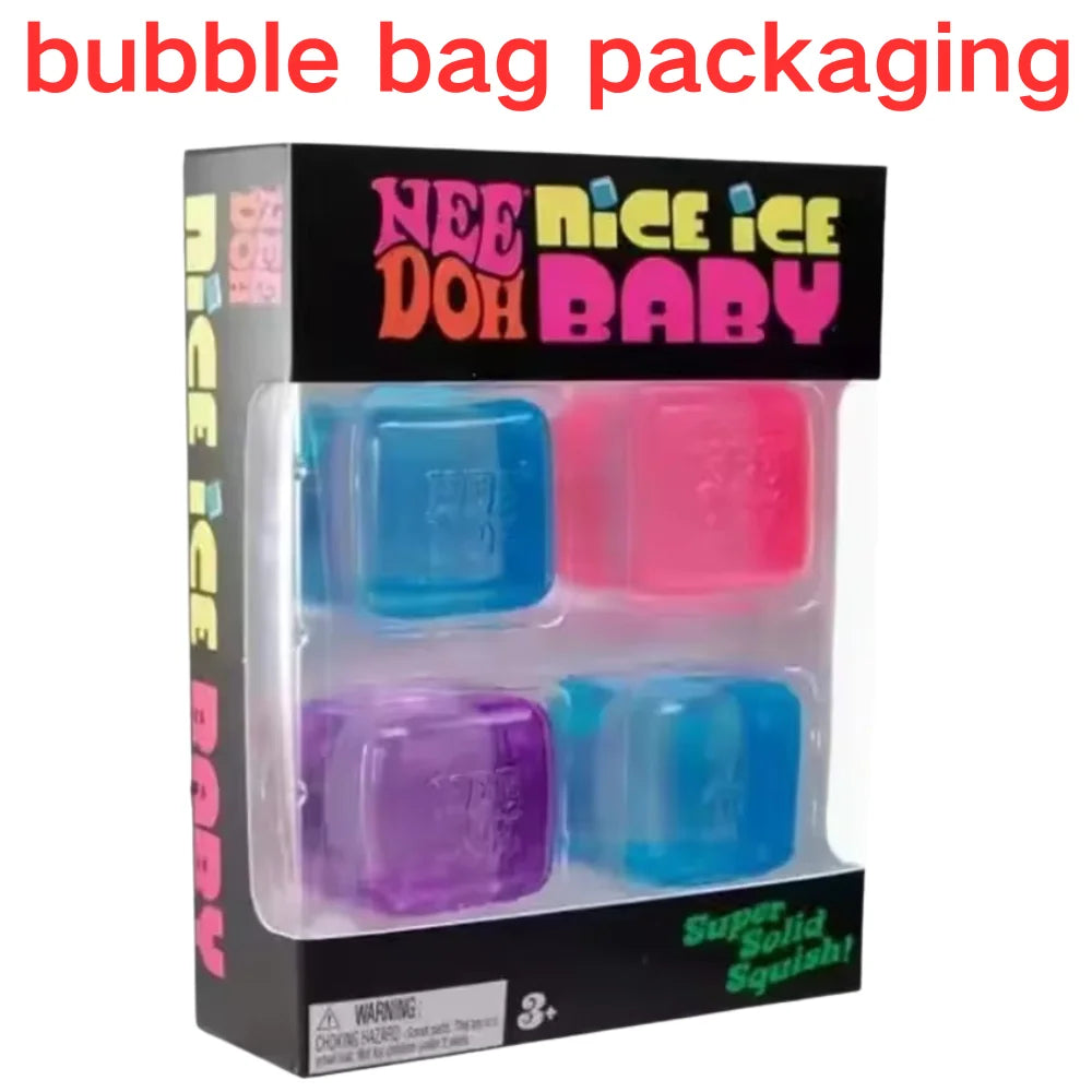 Schylling NeeDoh Mini Set Nice Cube & Mini Cat &Sports Ball Slow Rebound  Sensory Toy Stress Relief Mystery Blind Box Party Gift