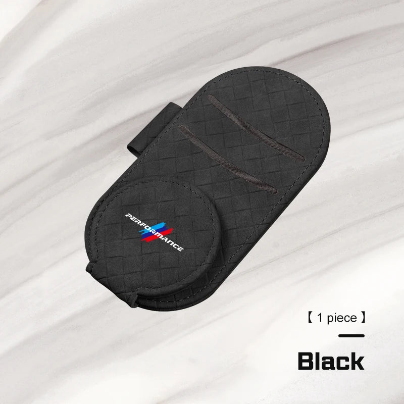 Magnetic Leather Car Glasses Clip for BMW E28 E39 E46 E53 E60 E92 F10 F20 F48 G60 G70 X1X5X6 X7 Sun Visor Sunglasses Holder Clip