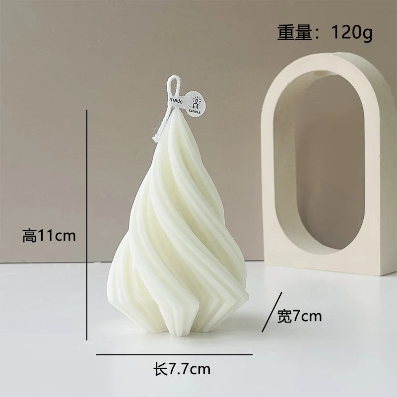 Nordic Minimalist White Scented Candle Atmosphere Home Decor Wedding Arrangement Cylinder Geometric Shape Fragrance Candle