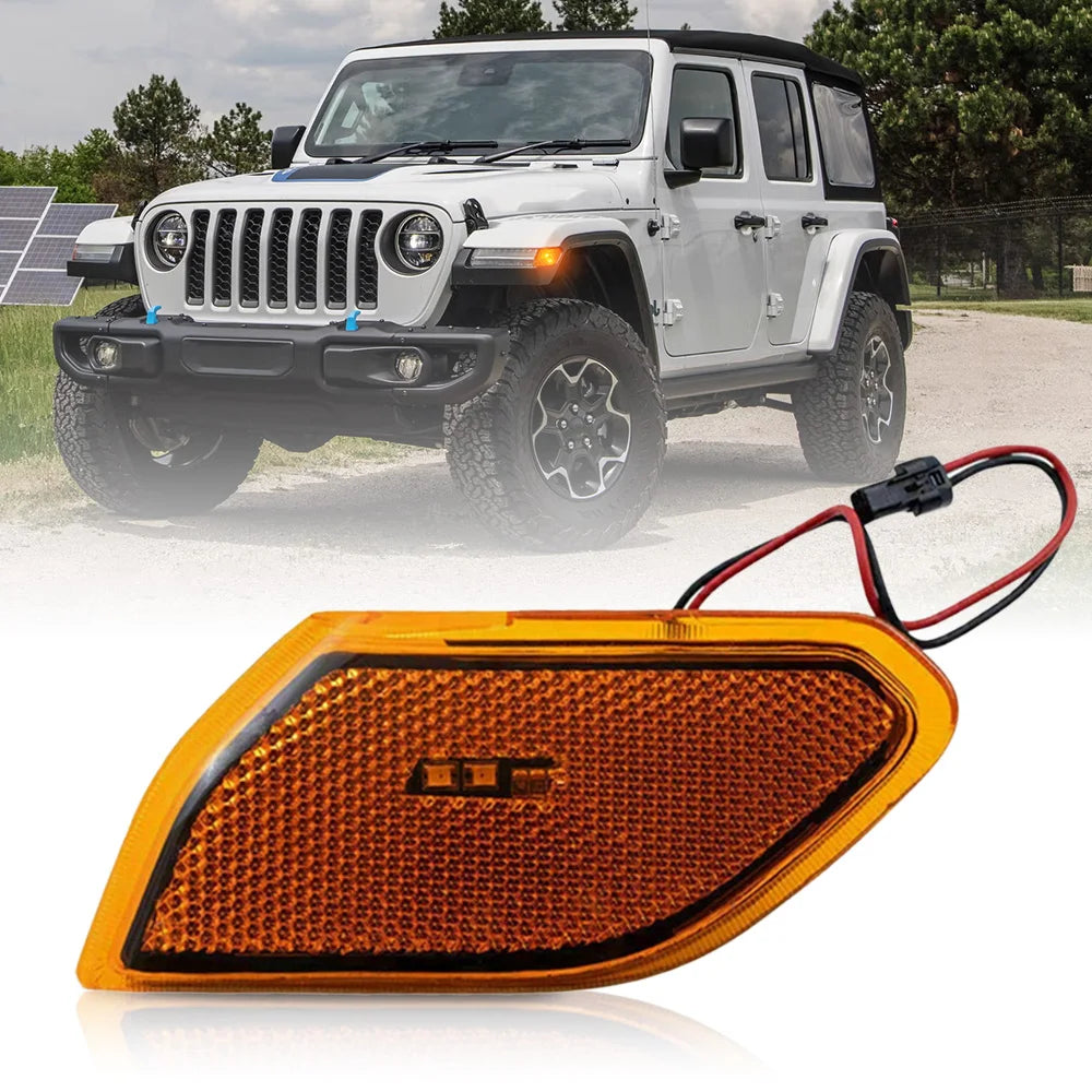 Car LED Side Marker Light Lamp Assembly  For Jeep Wrangler Gladiator  Right/Left Passenger Car Accessories