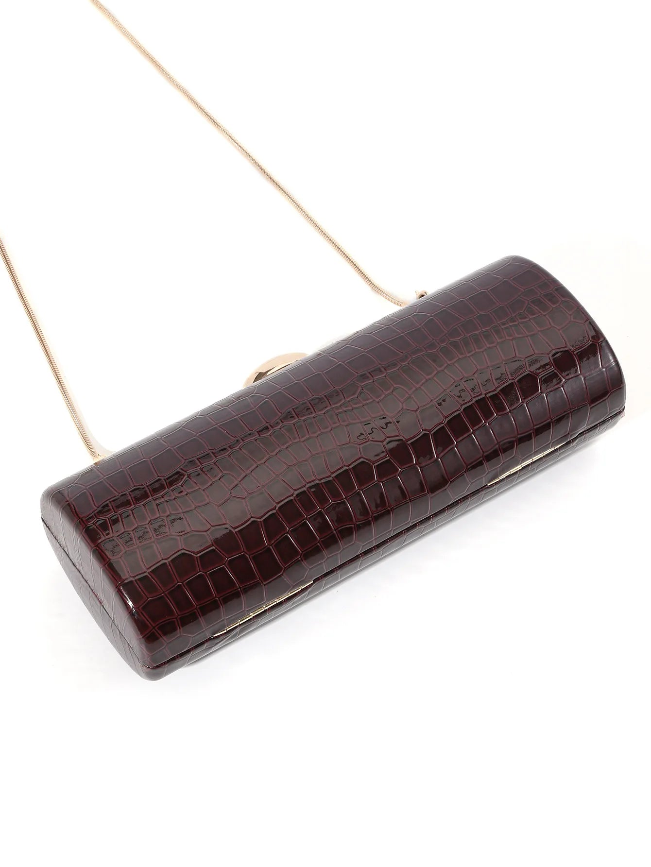 Evening Clutch Bag For Women Fashion Vintage Long Box Clutches Dress Party Lady Handbag Purse PU Leather Chain Shoulder Bag
