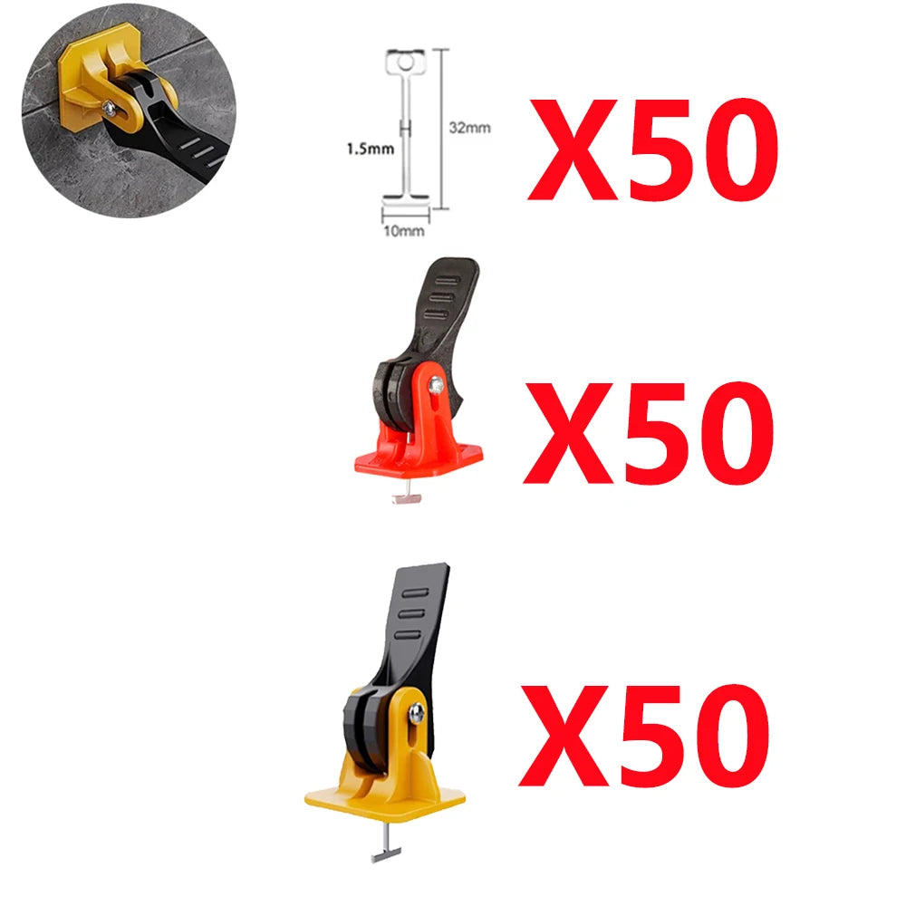 5-450pcs Floor Tile Leveling System Clips Construction Tools Tile Leveler Adjuster Locator Spacers Set for Porcelain Tile Wall