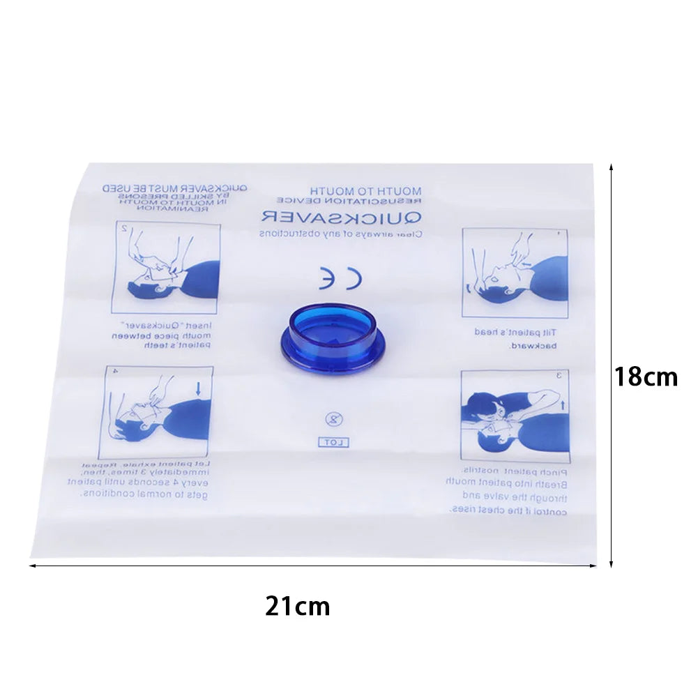 1-10PCS Disposable Emergency Artificial Respiration Mouth-Mouth CPR Face Shield Pocket Size One Valve CPR Mask for Adults Kids