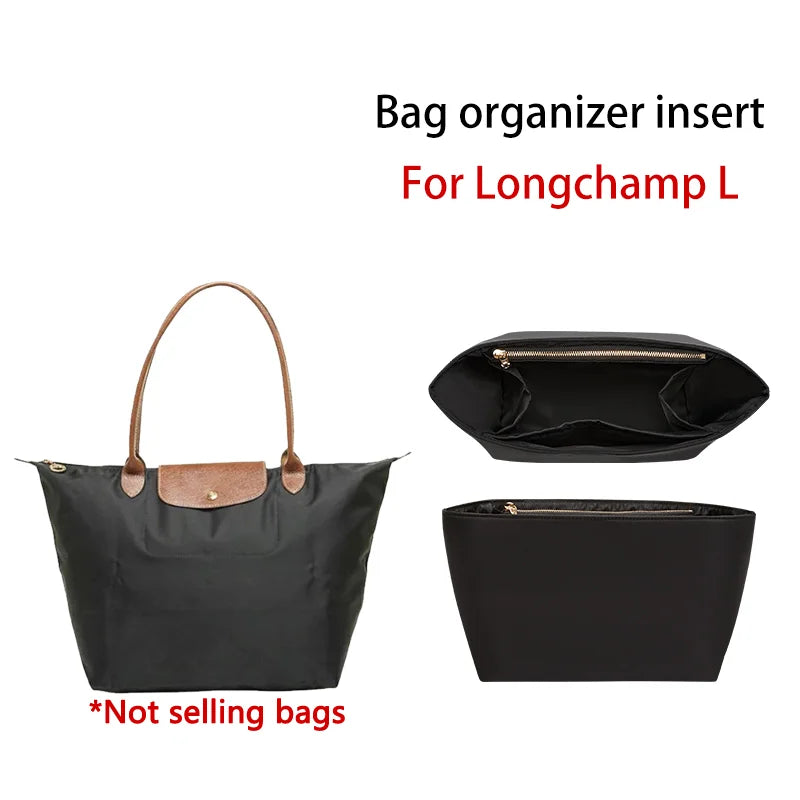 Nylon Bag Organizer Insert For Longchamp S M L Storage Durable Bag Support Storage Inner Modification Bag Accessories