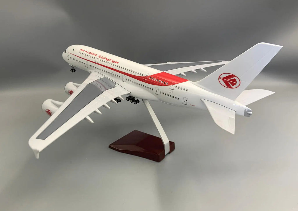 46CM AIR Algeria 380 A380 Plane Model 1/160 Scale Airplane Diecast with Wheels Light Stand Collected Gift By Aviation