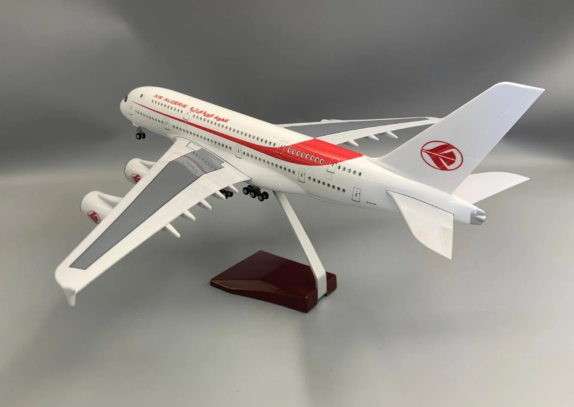46CM AIR Algeria 380 A380 Plane Model 1/160 Scale Airplane Diecast with Wheels Light Stand Collected Gift By Aviation