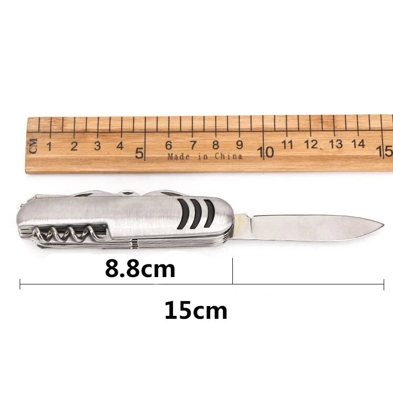 11 in 1 /5 in 1 Multifunctional Stainless Steel Outdoor Camping Tool Portable Foldable Daily Use Bottle Opener Corkscrew Kit