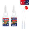 LOOLIFL 1-7PCS 20g Large Capacity Super Glue,Instant Quick Drying Cyanoacrylate Adhesive,Leather,Rubber, Glass,Wood,Metal